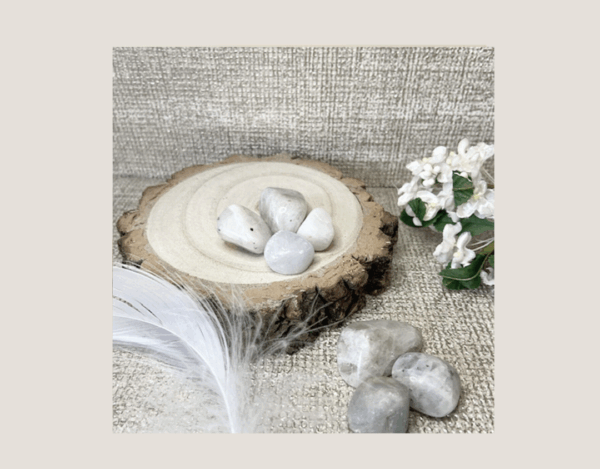 rainbow moonstone crystal tumblestone