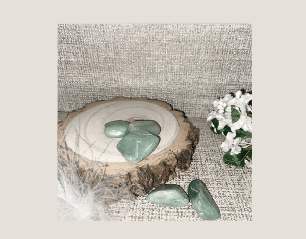 prehnite crystal tumblestone