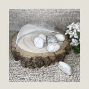 white howlite tumblestone