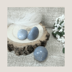 Angelite crystal tumblestone