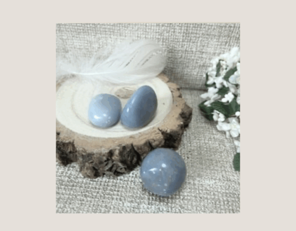 Angelite crystal tumblestone